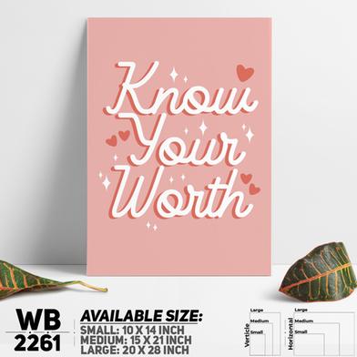 DDecorator Know Your Worth - Motivational Wall Board and Wall Canvas image