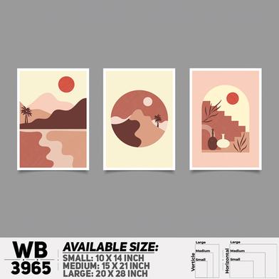 DDecorator Landscape Abstract Art (Set of 3) Wall Board And Wall Canvas image