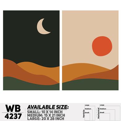 DDecorator Landscape And Horizon Design (Set of 2) Wall Board And Wall Canvas image
