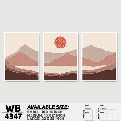 DDecorator Landscape And Horizon Design (Set of 3) Wall Board And Wall Canvas image