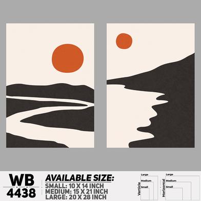 DDecorator Landscape And Horizon Design (Set of 2) Wall Board And Wall Canvas image