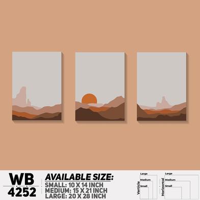 DDecorator Landscape And Horizon Design (Set of 3) Wall Board And Wall Canvas image