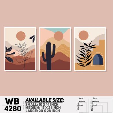 DDecorator Landscape And Horizon Design (Set of 3) Wall Board And Wall Canvas image