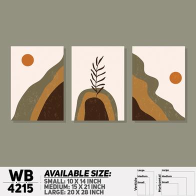 DDecorator Landscape And Horizon Design (Set of 3) Wall Board And Wall Canvas image