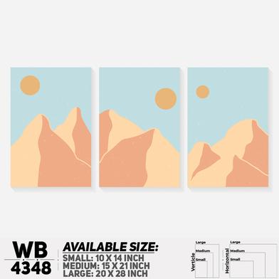 DDecorator Landscape And Horizon Design (Set of 3) Wall Board And Wall Canvas image