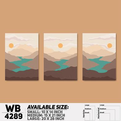 DDecorator Landscape And Horizon Design (Set of 3) Wall Board And Wall Canvas image
