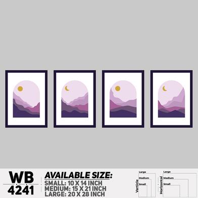 DDecorator Landscape And Horizon Design (Set of 4) Wall Board And Wall Canvas image