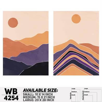 DDecorator Landscape And Horizon Design (Set of 2) Wall Board And Wall Canvas image