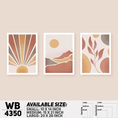DDecorator Landscape And Horizon Design (Set of 3) Wall Board And Wall Canvas image