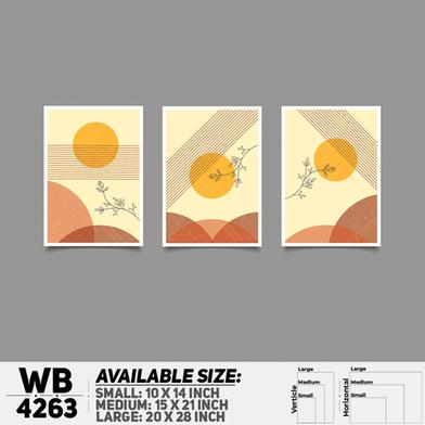 DDecorator Landscape And Horizon Design (Set of 3) Wall Board And Wall Canvas image