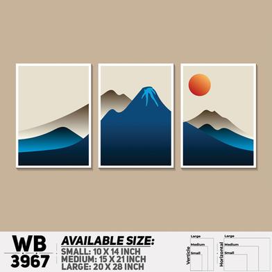 DDecorator Landscape Design (Set of 3) Wall Board And Wall Canvas image