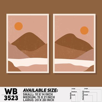 DDecorator Landscape Horizon Art (Set of 2) Wall Board And Wall Canvas image