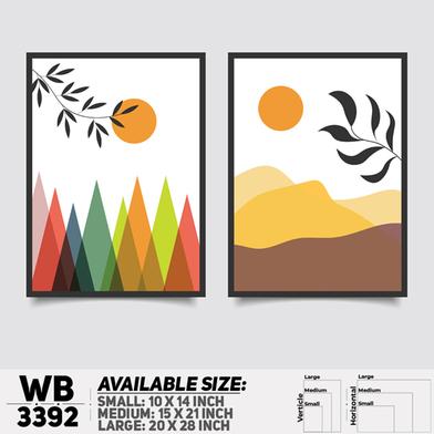 DDecorator Landscape Horizon Art (Set of 2) Wall Board And Wall Canvas image