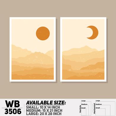 DDecorator Landscape Horizon Art (Set of 2) Wall Board And Wall Canvas image