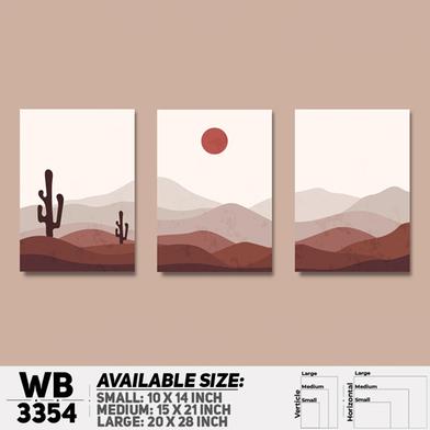 DDecorator Landscape Horizon Art (Set of 3) Wall Board And Wall Canvas image