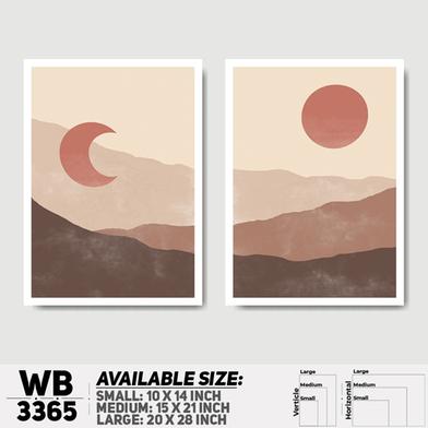 DDecorator Landscape Horizon Art (Set of 2) Wall Board And Wall Canvas image