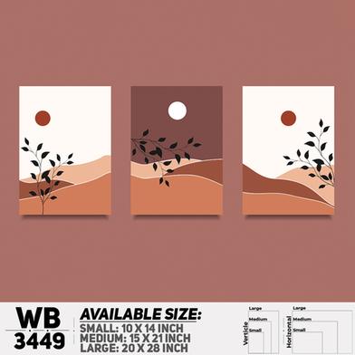 DDecorator Landscape Horizon Art (Set of 3) Wall Board And Wall Canvas image