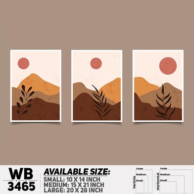 DDecorator Landscape Horizon Art (Set of 3) Wall Board And Wall Canvas image