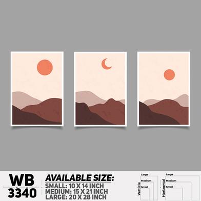 DDecorator Landscape Mountain (Set of 3) Wall Board And Wall Canvas image