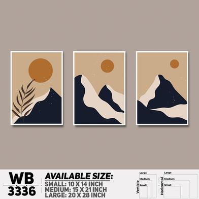 DDecorator Landscape Mountain (Set of 3) Wall Board And Wall Canvas image