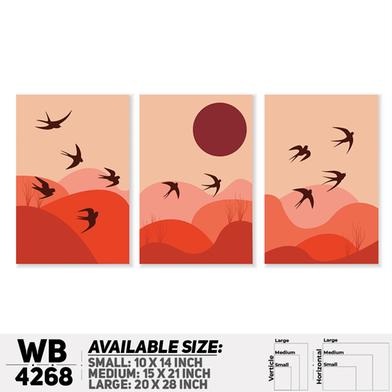 DDecorator Landscape and Horizon Design (Set of 3) Wall Board and Wall Canvas image