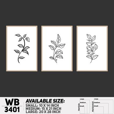 DDecorator Leaf ArtWork (Set of 3) Wall Board And Wall Canvas image