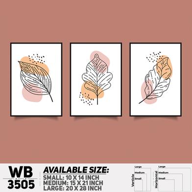 DDecorator Leaf ArtWork (Set of 3) Wall Board And Wall Canvas image