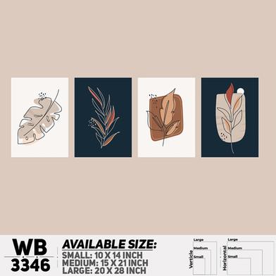 DDecorator Leaf ArtWork (Set of 4) Wall Board And Wall Canvas image