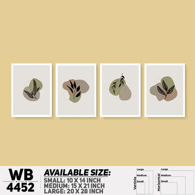 DDecorator Leaf With Abstract Art (Set of 4) Wall Board And Wall Canvas image