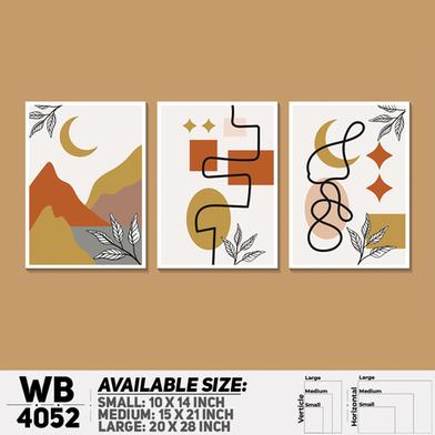 DDecorator Leaf With Abstract Art (Set of 3) Wall Board and Wall Canvas image
