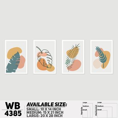 DDecorator Leaf With Abstract Art (Set of 4) Wall Board And Wall Canvas image