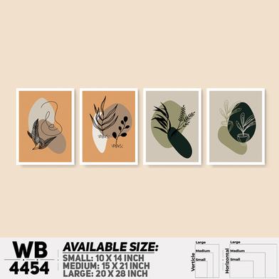 DDecorator Leaf With Abstract Art (Set of 4) Wall Board And Wall Canvas image