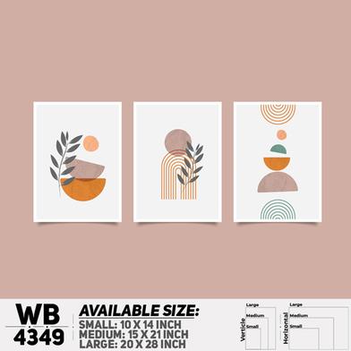 DDecorator Leaf With Abstract Art (Set of 3) Wall Board And Wall Canvas image