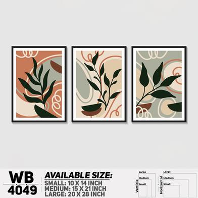 DDecorator Leaf With Abstract Art (Set of 3) Wall Board and Wall Canvas image