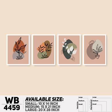 DDecorator Leaf With Abstract Art (Set of 4) Wall Board And Wall Canvas image