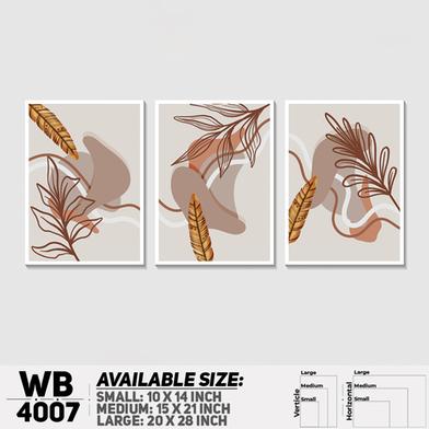 DDecorator Leaf With Abstract Art (Set of 3) Wall Board And Wall Canvas image