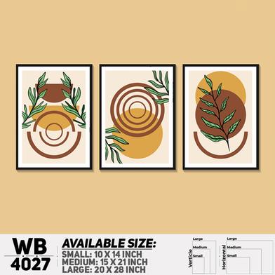 DDecorator Leaf With Abstract Art (Set of 3) Wall Board And Wall Canvas image