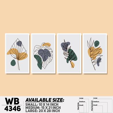 DDecorator Leaf With Abstract Art (Set of 4) Wall Board And Wall Canva image