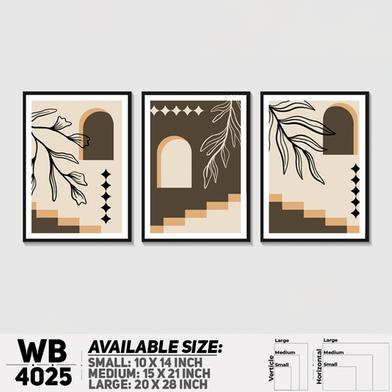 DDecorator Leaf With Abstract Art (Set of 3) Wall Board And Wall Canvas image