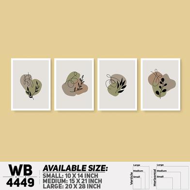 DDecorator Leaf With Abstract Art (Set of 4) Wall Board And Wall Canvas image