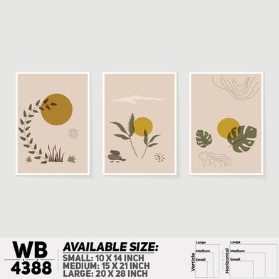 DDecorator Leaf With Abstract Art (Set of 3) Wall Board And Wall Canvas image