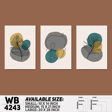 DDecorator Leaf With Abstract Art (Set of 3) Wall Board And Wall Canvas image