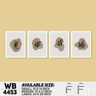 DDecorator Leaf With Abstract Art (Set of 4) Wall Board And Wall Canvas image