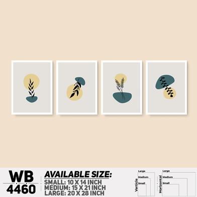 DDecorator Leaf With Abstract Art (Set of 4) Wall Board And Wall Canvas image