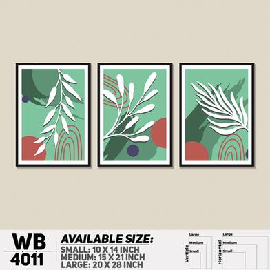 DDecorator Leaf With Abstract Art (Set of 3) Wall Board And Wall Canvas image