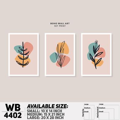 DDecorator Leaf With Abstract Art (Set of 3) Wall Board And Wall Canvas image