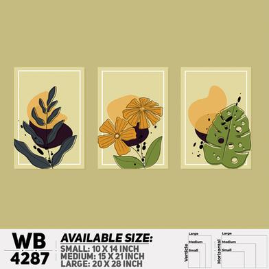 DDecorator Leaf With Abstract Art (Set of 3) Wall Board And Wall Canvas image