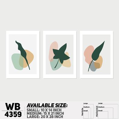 DDecorator Leaf With Abstract Art (Set of 3) Wall Board And Wall Canvas image