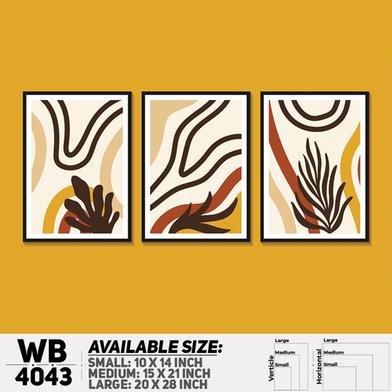 DDecorator Leaf With Abstract Art (Set of 3) Wall Board and Wall Canvas image
