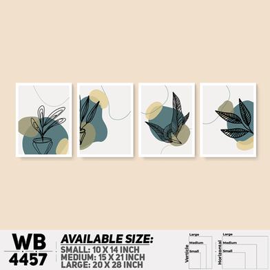 DDecorator Leaf With Abstract Art (Set of 4) Wall Board And Wall Canvas image